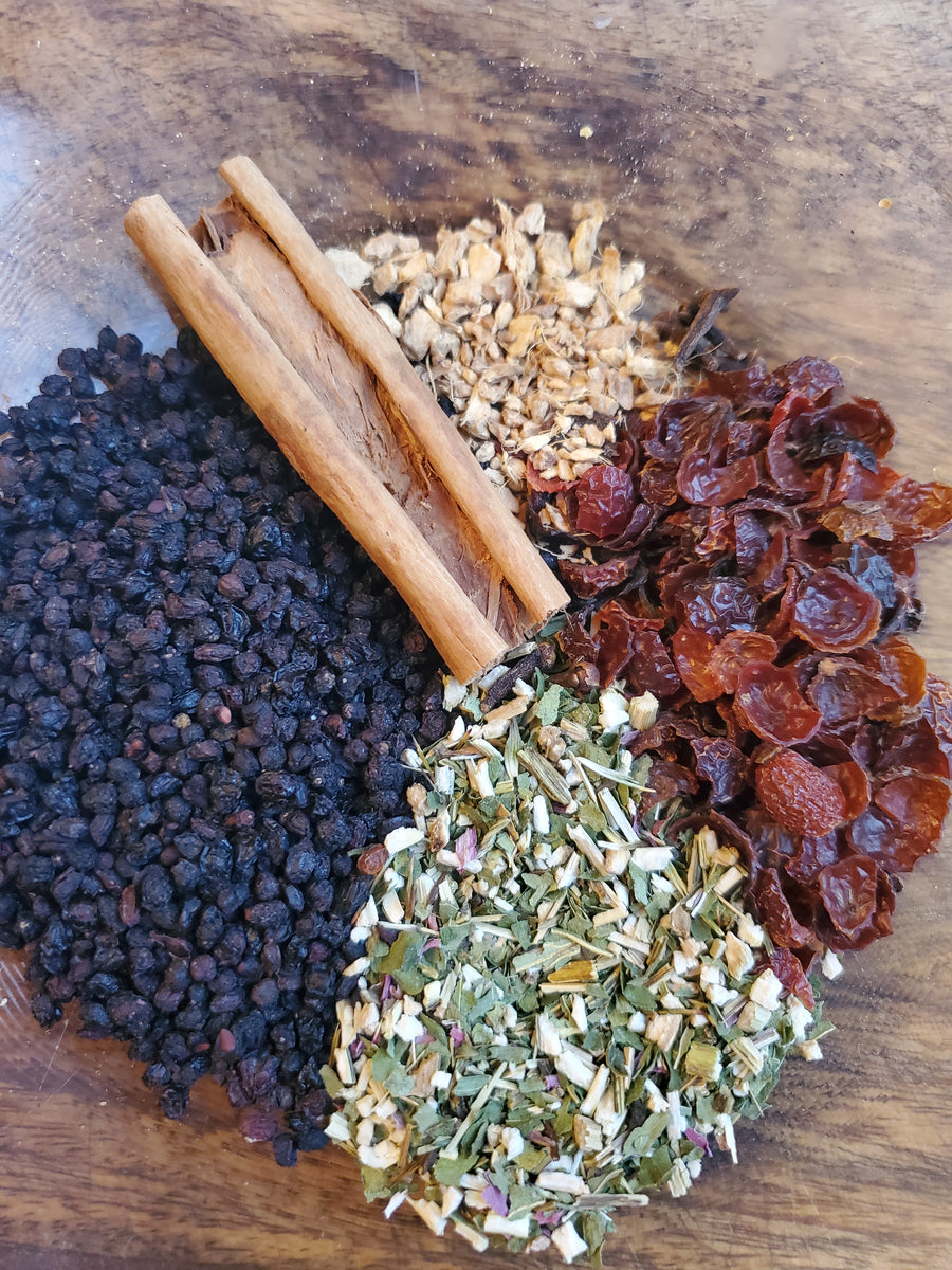 Elderberry Syrup Kit With Echinacea and Rose Hips