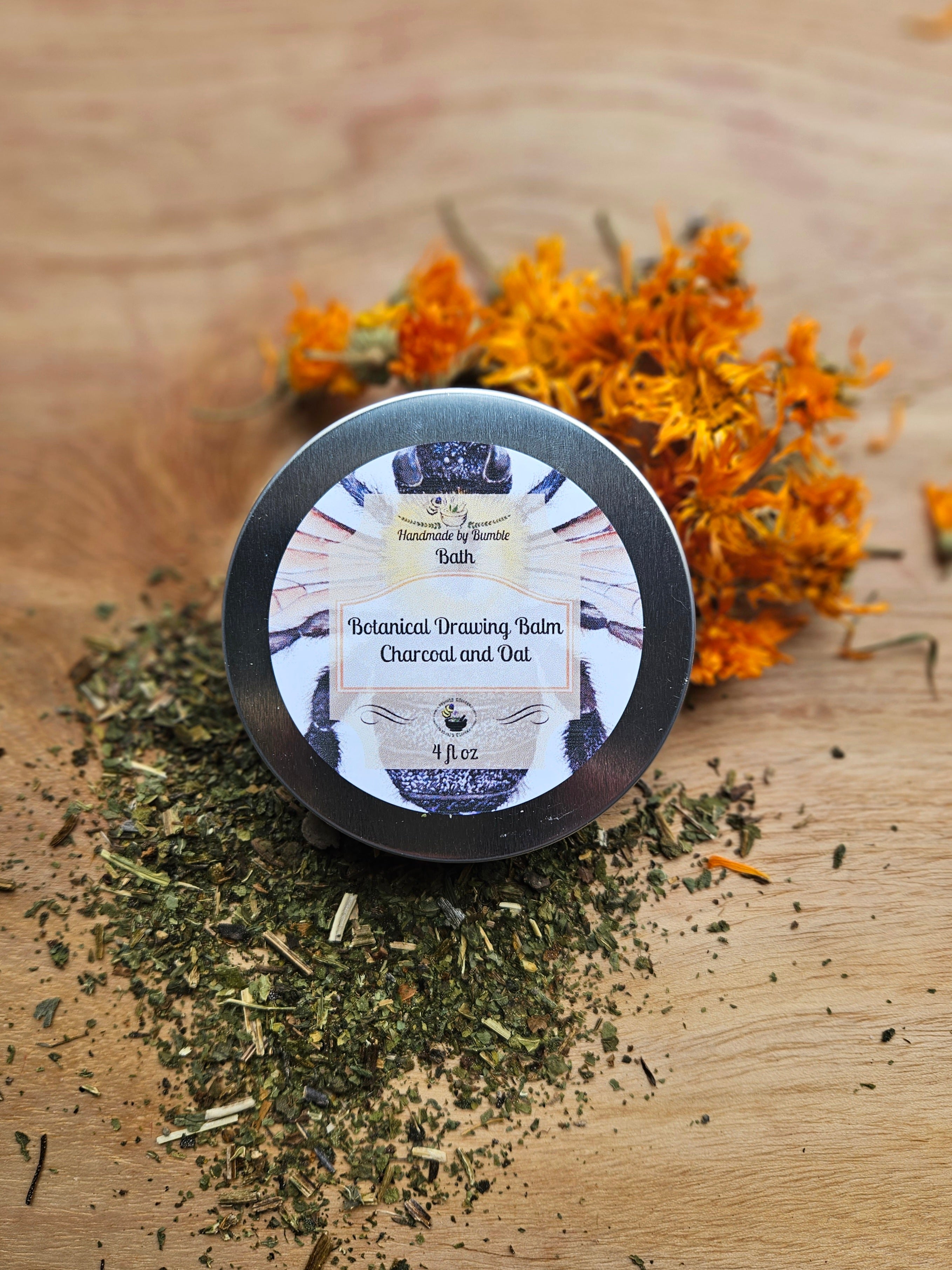 Botanical Drawing Balm: Charcoal and Oat – Handmade by Bumble