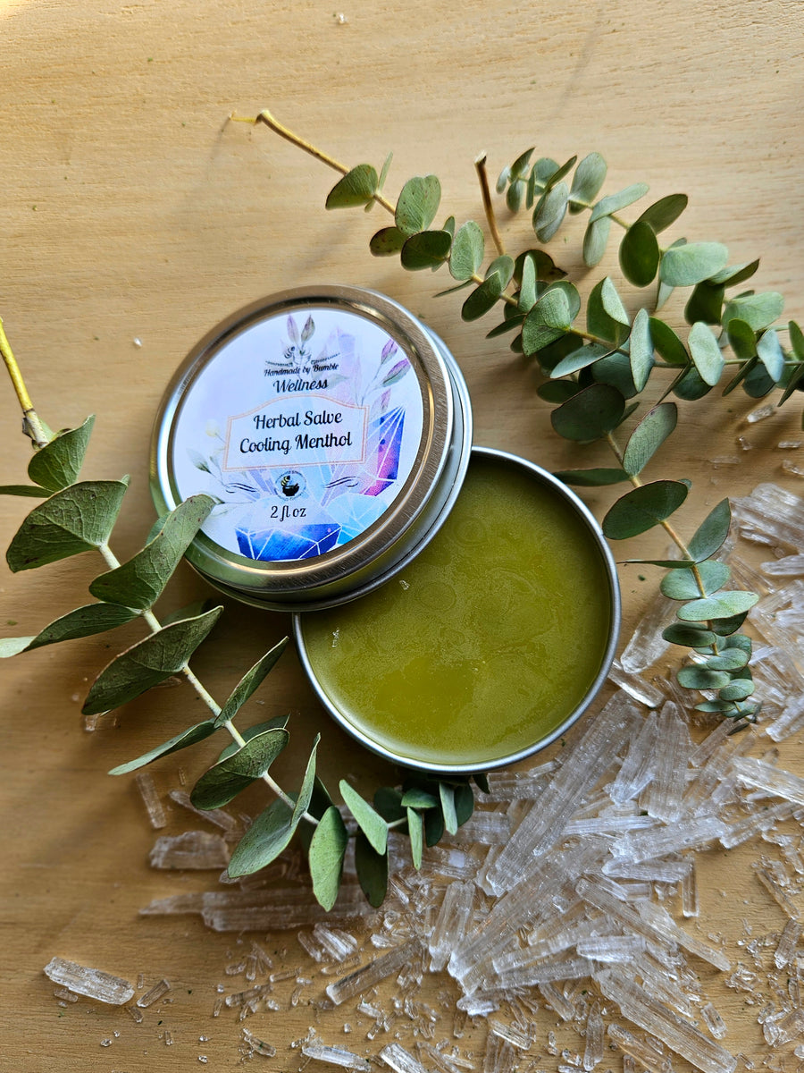 Herbal Salve: Cooling Menthol and Dandelion (Congestion and Arthritis Relief)