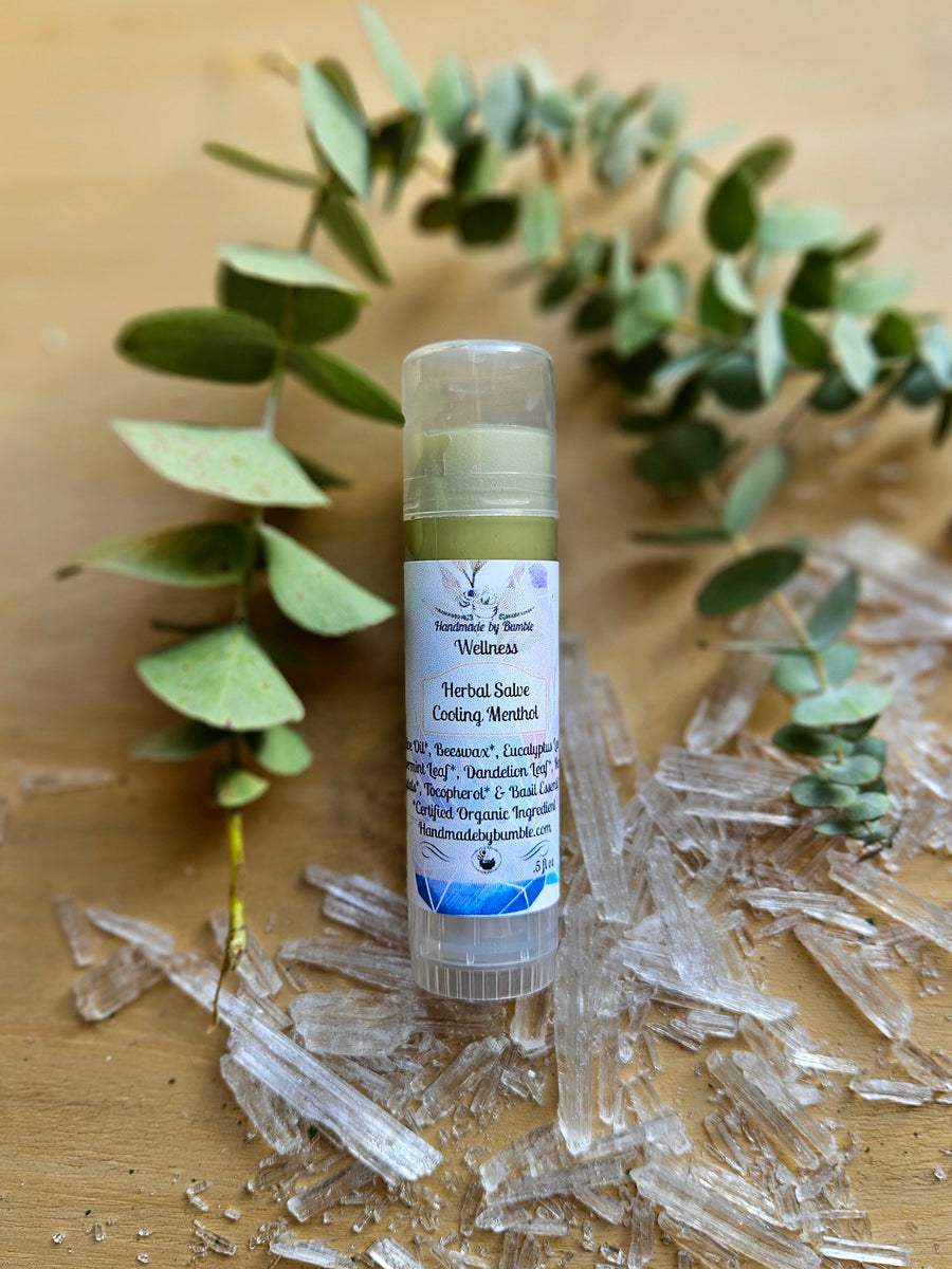 Herbal Salve: Cooling Menthol and Dandelion (Congestion and Arthritis Relief)