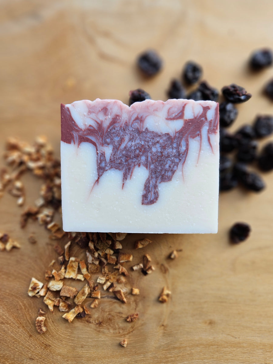 Cold Process Lard Soap: Cranberry and Sweet Orange