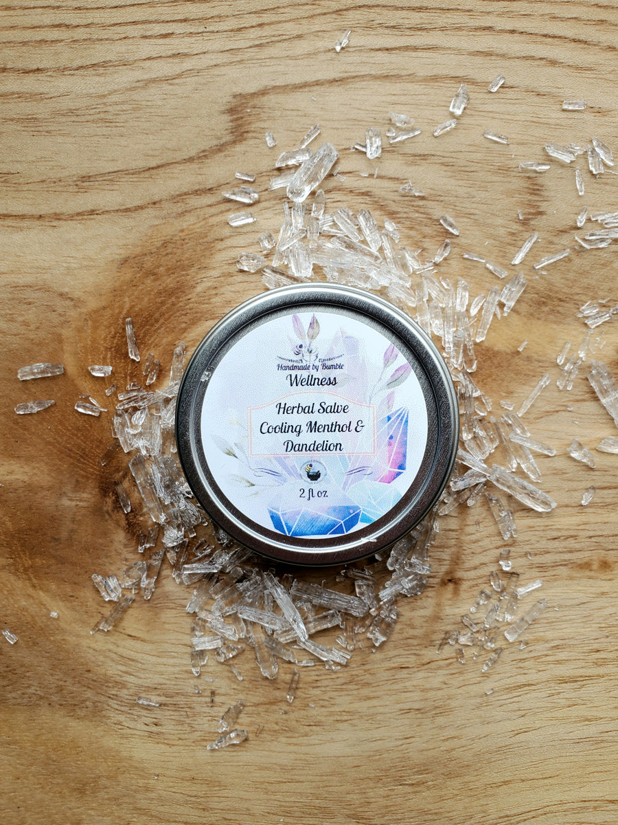 Herbal Salve: Cooling Menthol and Dandelion (Congestion and Arthritis Relief)
