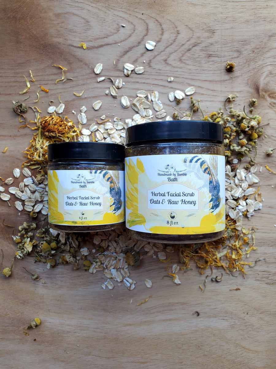 Herbal Face Scrub: Raw Honey & Oats