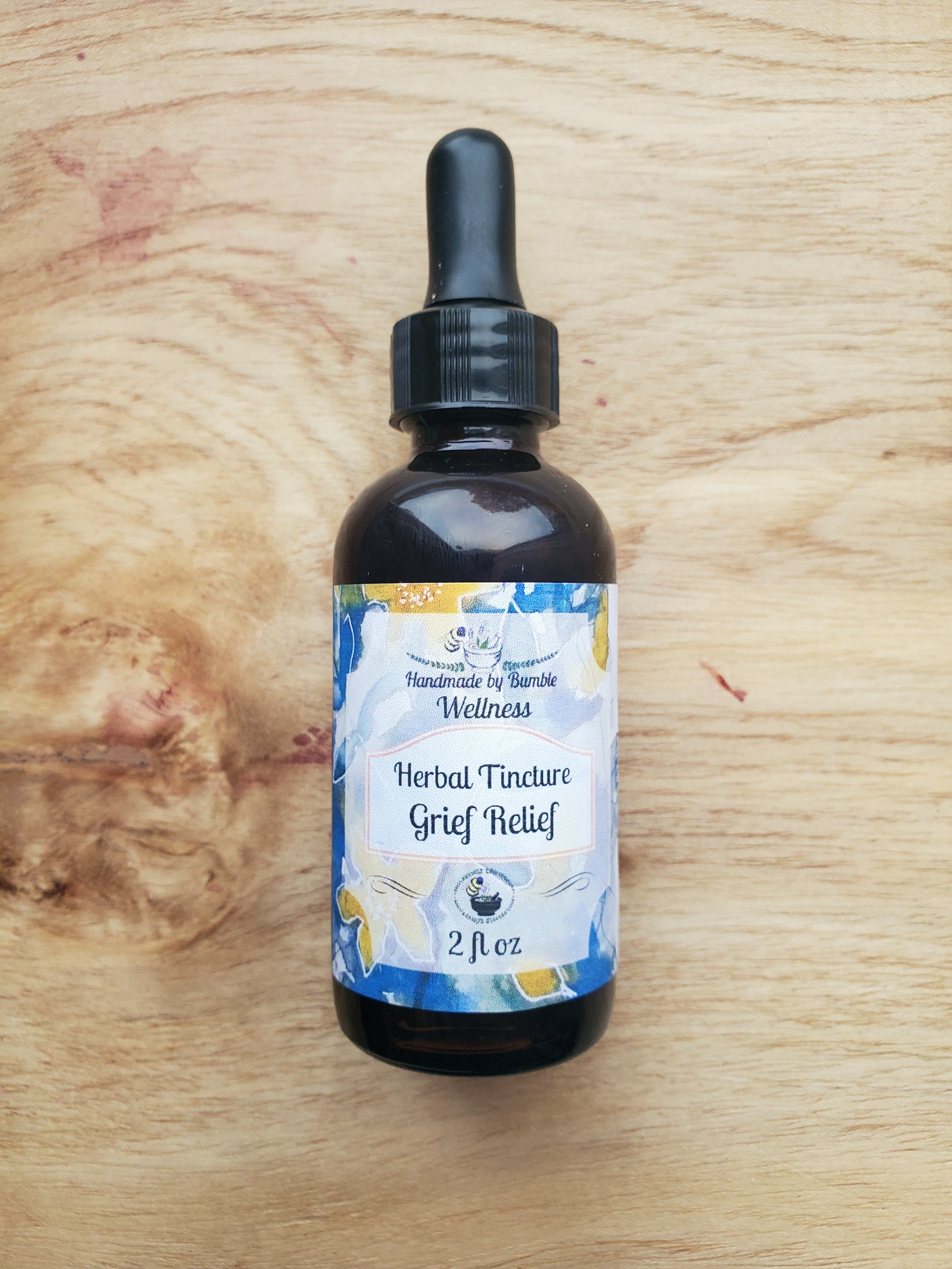 Herbal Tincture Grief Relief Handmade by Bumble