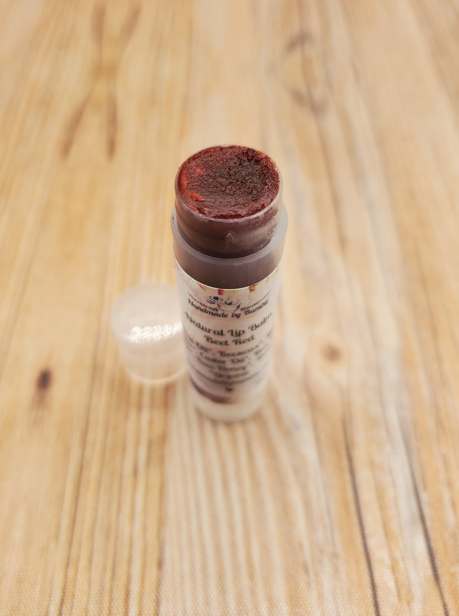Natural Lip Balm: Beet Red Tinted