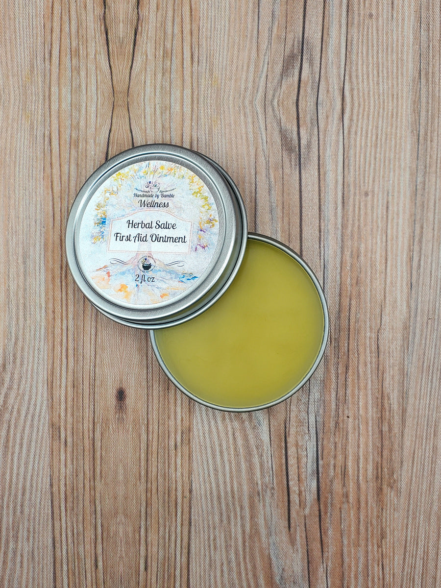 Herbal Salve: First Aid Ointment for Minor Cuts, Scrapes, Eczema and Psorasis