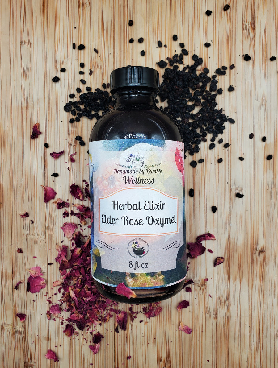 Herbal Elixir: Elder Rose Immune Boosting and Heart Happy Oxymel
